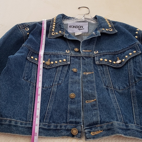 Encore Custom denim studded jacket  Medium - Picture 11 of 15